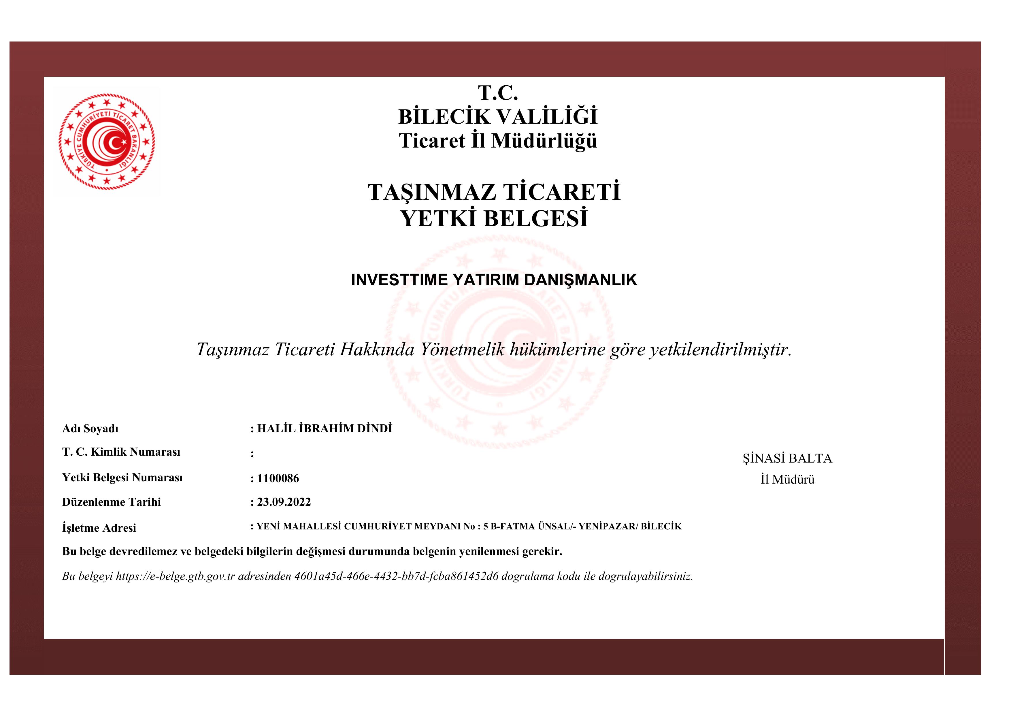 Yetki Belgesi